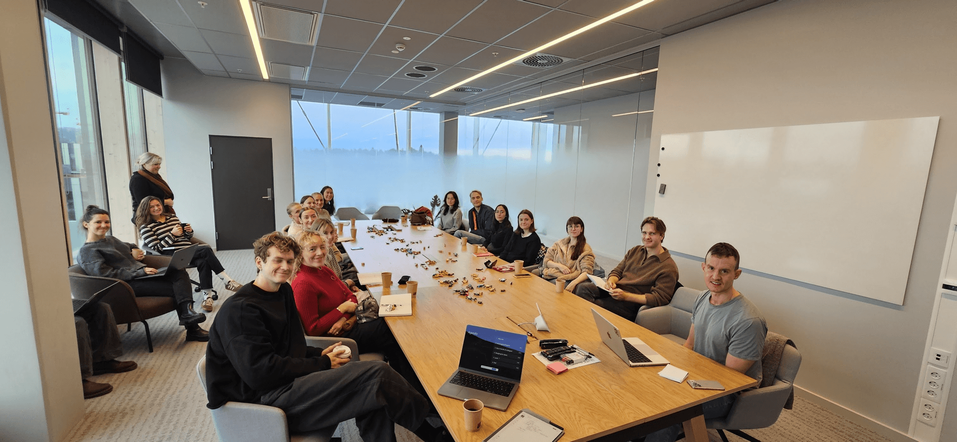 Sam delivering AI design workshop to AHO master's students at Cognite