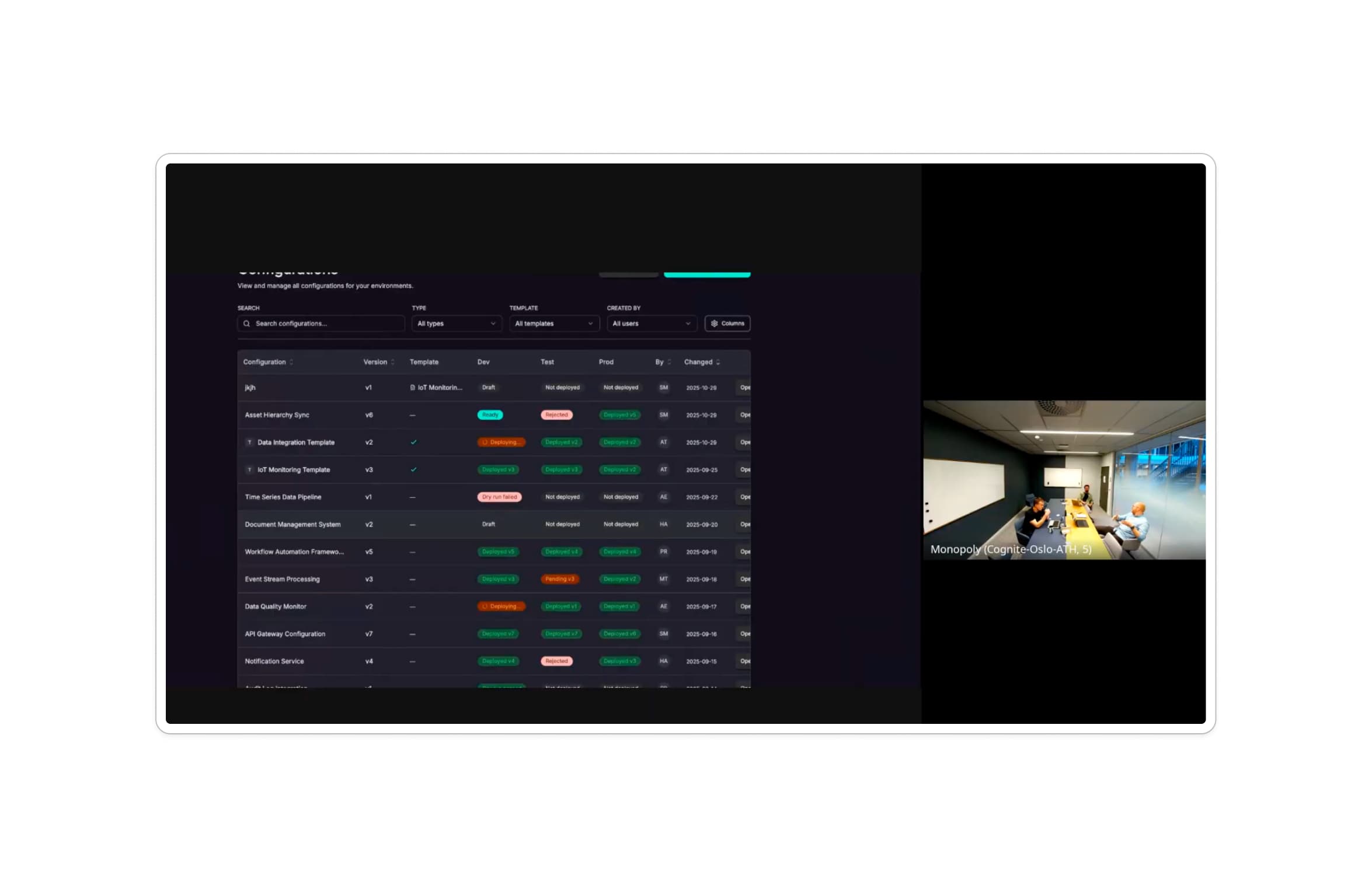 Usability testing session for the Aegis redesign