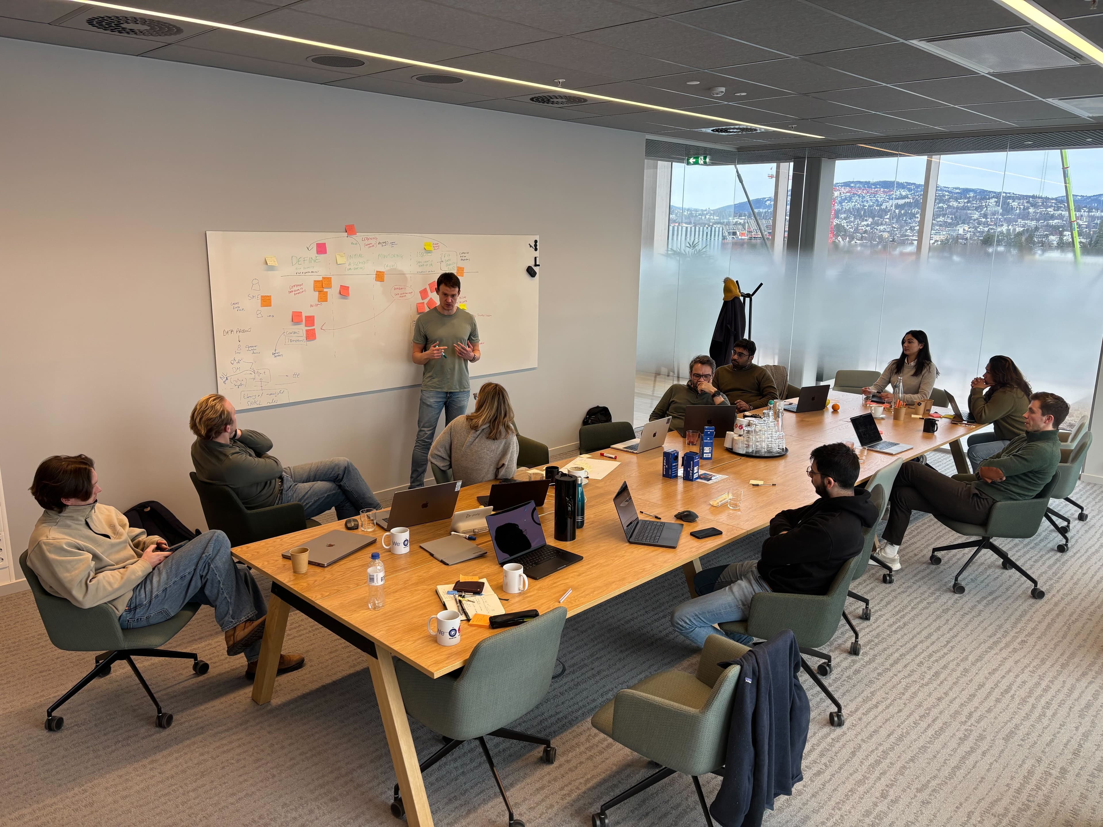 Sam facilitating discovery workshop with cross-functional team at Cognite